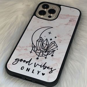 Good Vibes Only Crystal Marble iPhone 12 Max Case